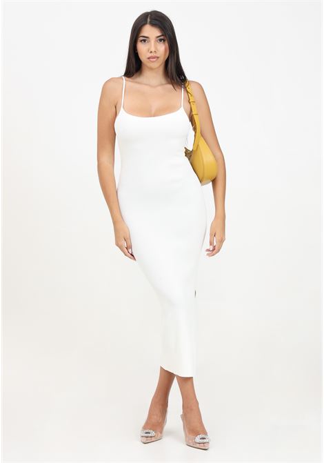 White women's midi dress with Calvin Klein embroidery CALVIN KLEIN JEANS | J20J224083YBIYBI